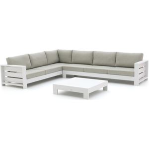 Bellagio Avolo hoek loungeset 3-delig links , Grijs - Antraciet,Wit - Ecru ,  Aluminium  , 340x265cm