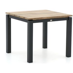 Bellagio Lagundo dining tuintafel 90x90cm , Grijs - Antraciet,Old Teak Greywash ,  Aluminium  ,