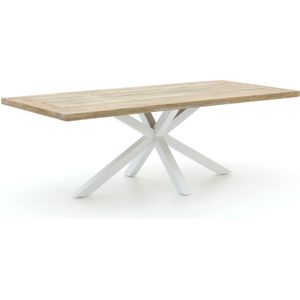 Bellagio Montorio dining tuintafel 220x100cm , Old Teak Greywash,Wit - Ecru ,  Aluminium  , 220x100cm