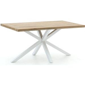 Bellagio Montorio dining tuintafel 160x90cm , Old Teak Greywash,Wit - Ecru ,  Aluminium  ,