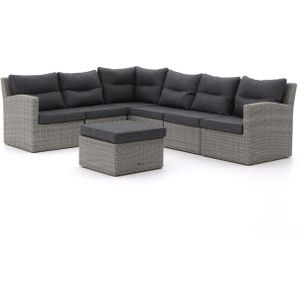 Intenso Fellini hoek loungeset 7-delig links , Grijs - Antraciet ,  Wicker  , 284x219cm