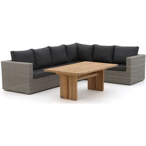 Intenso Carpino/ROUGH-L dining loungeset 3-delig rechts , Grijs - Antraciet,Old Teak Greywash ,  Wicker  , 306x230cm