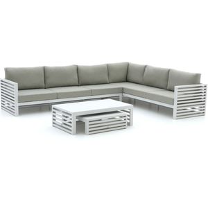 Bellagio Cadora hoek loungeset 4-delig rechts , Grijs - Antraciet,Wit - Ecru ,  Aluminium  , 327x252cm