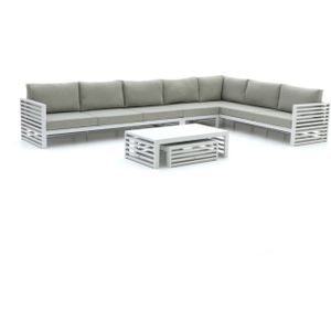 Bellagio Cadora hoek loungeset 5-delig rechts , Grijs - Antraciet,Wit - Ecru ,  Aluminium  , 407x252cm