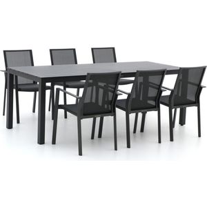 Bernstein Amberg/Menzano 220cm dining tuinset 7-delig stapelbaar , Grijs - Antraciet ,  Aluminium  ,