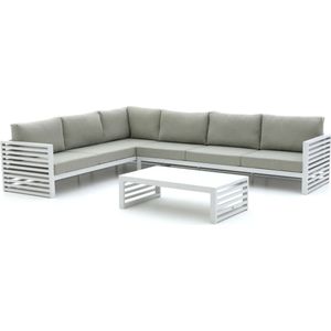 Bellagio Cadora hoek loungeset 3-delig links , Grijs - Antraciet,Wit - Ecru ,  Aluminium  , 327x252cm