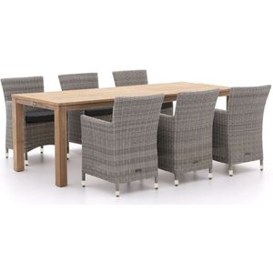 Intenso Borno/ROUGH-S 220cm dining tuinset 7-delig , Old Teak Greywash ,  Wicker  , 220cm