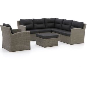 Intenso Fellini hoek loungeset 7-delig , Grijs - Antraciet ,  Wicker  , 219x219cm