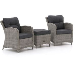 Intenso Leone/Milano lounge balkonset 3-delig , Grijs - Antraciet ,  Wicker  ,