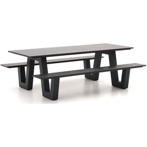 Bellagio Cavoli picknicktafel 220x86x74cm , Grijs - Antraciet,Zwart ,  Aluminium  ,
