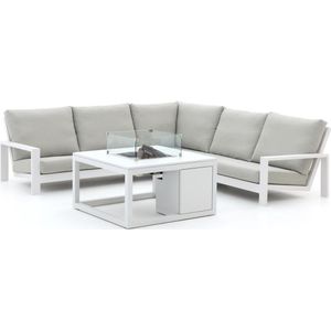 Bellagio Vezzano/Cosi 100cm hoek loungeset met vuurtafel 4-delig