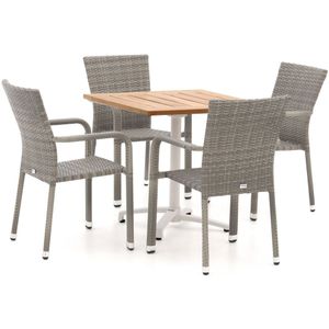 Forza Fossano/Canzo 80cm dining tuinset 5-delig stapelbaar