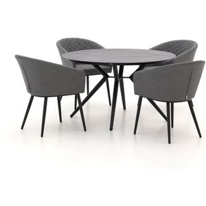 Il Tempo Giulia/Sora ø 127cm dining tuinset 5-delig , Grijs - Antraciet ,  Aluminium  , 127cm