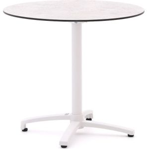 Bellagio Canzo klaptafel Ø 80cm , Grijs - Antraciet,Wit - Ecru ,  Kunststof  , 80cm