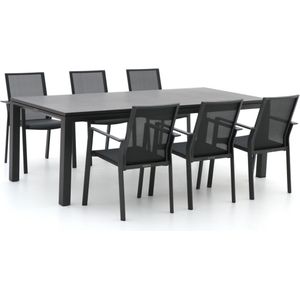 Bernstein Amberg/Mannheim 220cm dining tuinset 7-delig stapelbaar/uitschuifbaar , Grijs - Antraciet ,  Aluminium  ,