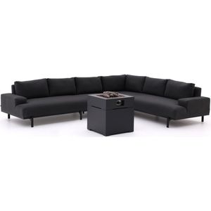 Hartman Lucas/Cosibrixx 60cm hoek loungeset met vuurtafel 4-delig , Grijs - Antraciet ,  Outdoor Textiel  , 330x260cm