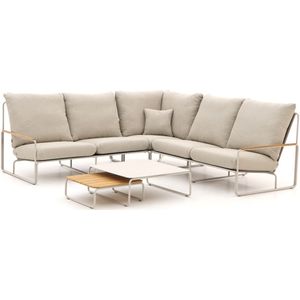SUNS Merano hoek loungeset 5-delig , Taupe - Naturel - Bruin ,  Gecoat Metaal  , 255x255cm
