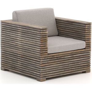 ROUGH-C lounge tuinstoel , Old Teak Greywash,Taupe - Naturel - Bruin ,  hout  ,