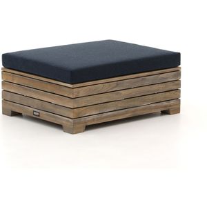 ROUGH-B lounge voetenbank 90x70cm , Blauw,Old Teak Greywash ,  hout  , 90x70cm
