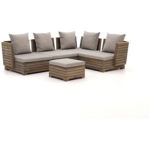 ROUGH-B hoek loungeset 5-delig , Old Teak Greywash,Taupe - Naturel - Bruin ,  hout  , 300x210cm