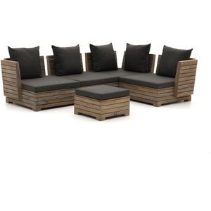 ROUGH-B hoek loungeset 5-delig , Old Teak Greywash,Taupe - Naturel - Bruin ,  hout  , 300x210cm