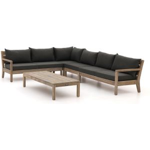 ROUGH Batang hoek loungeset 5-delig links , Old Teak Greywash,Taupe - Naturel - Bruin ,  hout  , 305x230cm