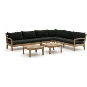 ROUGH Batang hoek loungeset 6-delig links , Groen,Old Teak Greywash ,  hout  , 305x230cm