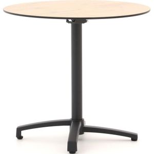 Bellagio Canzo klaptafel ø 80cm (h:73cm) , Grijs - Antraciet,Natural Teak ,  Kunststof  , 80cm