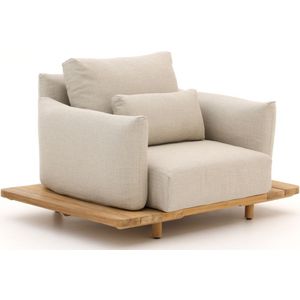 SUNS Bora lounge tuinstoel , Taupe - Naturel - Bruin ,  hout  ,