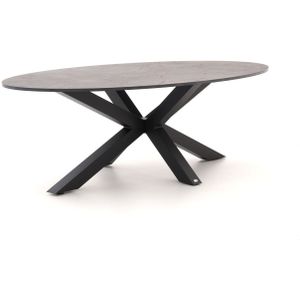 Bellagio Induno Ellips dining tuintafel 240x120cm , Grijs - Antraciet ,  Dekton  , 240x120cm