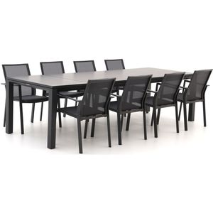 Bernstein Amberg/Mannheim 220cm dining tuinset 9-delig stapelbaar/uitschuifbaar , Grijs - Antraciet ,  Aluminium  , 220cm