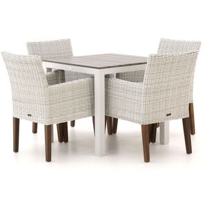 Intenso Lesa/Fidenza 78cm dining tuinset 5-delig , Wit - Ecru ,  Wicker  , 78cm