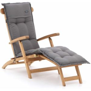 Sunyard Country deckchair , Grijs - Antraciet,Natural Teak ,  hout  ,