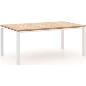 Bellagio Linosa dining tuintafel 180x100x75cm , Natural Teak,Wit - Ecru ,  Aluminium  , 180x100cm