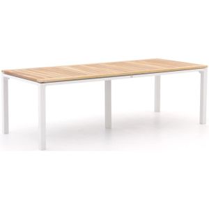 Bellagio Linosa dining tuintafel 240x100x75cm , Natural Teak,Wit - Ecru ,  Aluminium  , 240x100cm