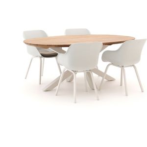 Hartman Le Soleil Element/Stephanie 200cm dining tuinset 5-delig , Wit - Ecru ,  Aluminium  ,