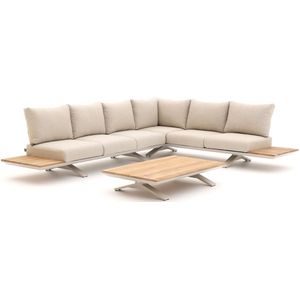 SUNS Stockholm hoek loungeset 3-delig rechts , Taupe - Naturel - Bruin ,  Aluminium  , 330x255cm