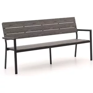 Rivo 3-zits metalen tuinbank grijs