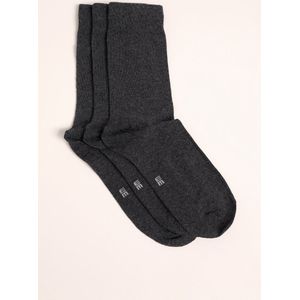 WE Fashion - Huissokken - Antraciet - Set van 3 paar