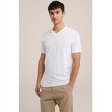 WE Fashion Heren tall fit T-shirt van biologisch katoen 2-pack