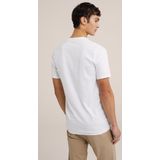 WE Fashion Heren tall fit T-shirt van biologisch katoen 2-pack