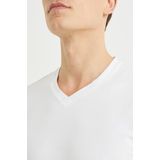 WE Fashion Heren tall fit T-shirt van biologisch katoen 2-pack