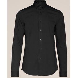 Overhemd - Katoenmix - Lange Mouwen - Verstevigde Kraag - Lange Lengte