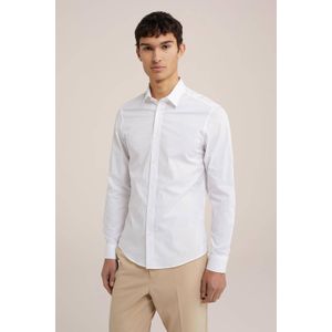 Overhemden - Katoenmix - Verstevigde Kraag - Lange Mouwen - Lange Lengte