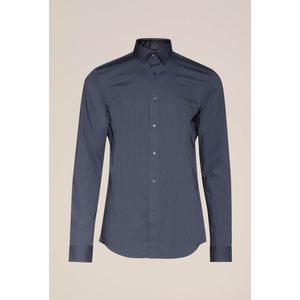 Fundamentals - Heren Overhemd - Donkergrijs - Katoen - Slim fit