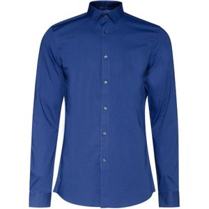 Fundamentals - Heren Tall fit Overhemd - Indigo - Katoen