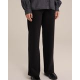 WE Fashion - High Waist Straight Fit Pantalon - Zwart