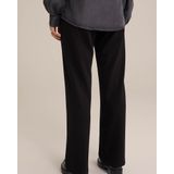 WE Fashion - High Waist Straight Fit Pantalon - Zwart