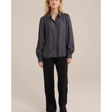 WE Fashion - High Waist Straight Fit Pantalon - Zwart