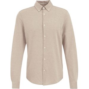 Fundamentals - Slim Fit Overhemd - Beige - Piquéjersey - Katoen